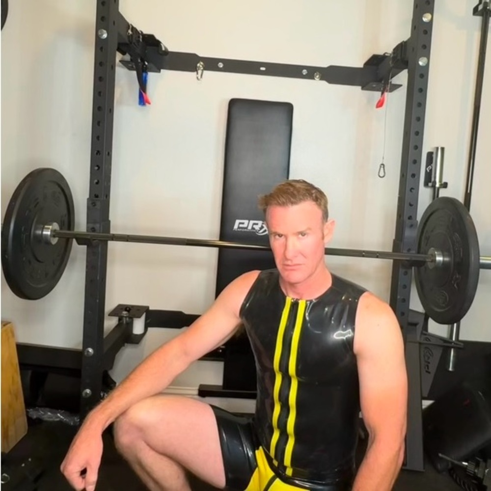 Black and Yellow Athletic Suit